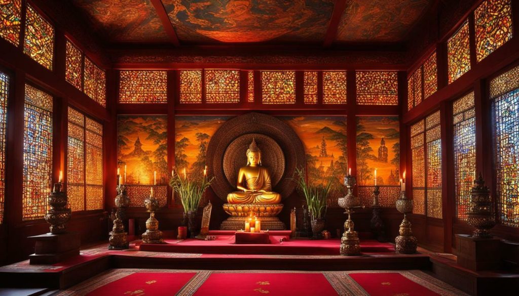 Buddha Statue in a Buddhist Temple